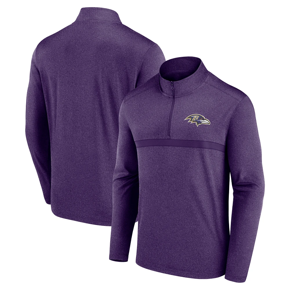 Men's Fanatics Purple Baltimore Ravens Head-to-Head Quarter-Zip Pullover