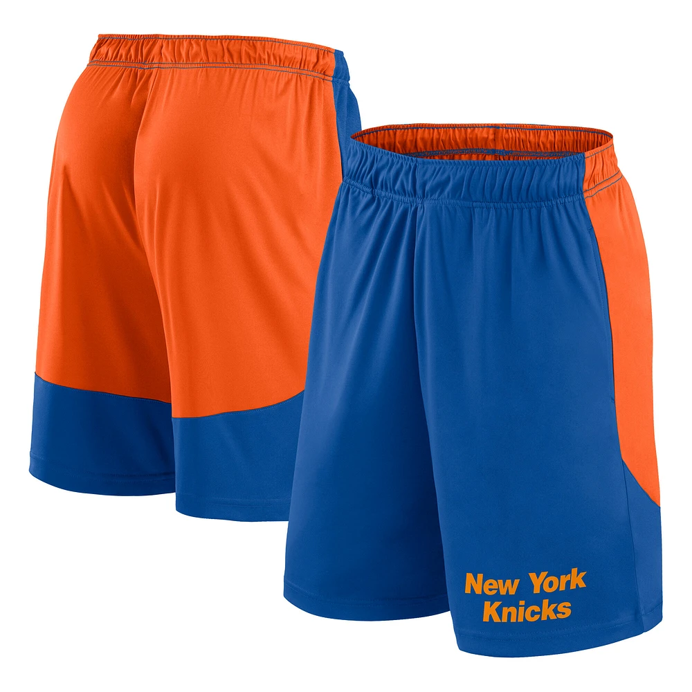 Men's Logo Athletic Blue New York Knicks Launch Performance Shorts