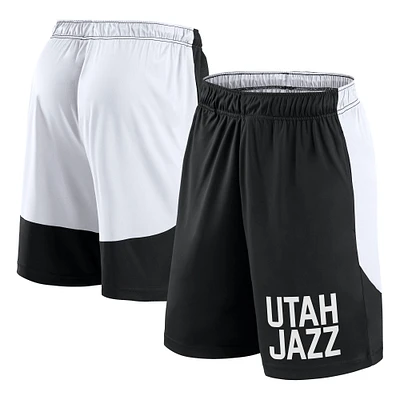 Men's Logo Athletic Black Utah Jazz Launch Performance Shorts