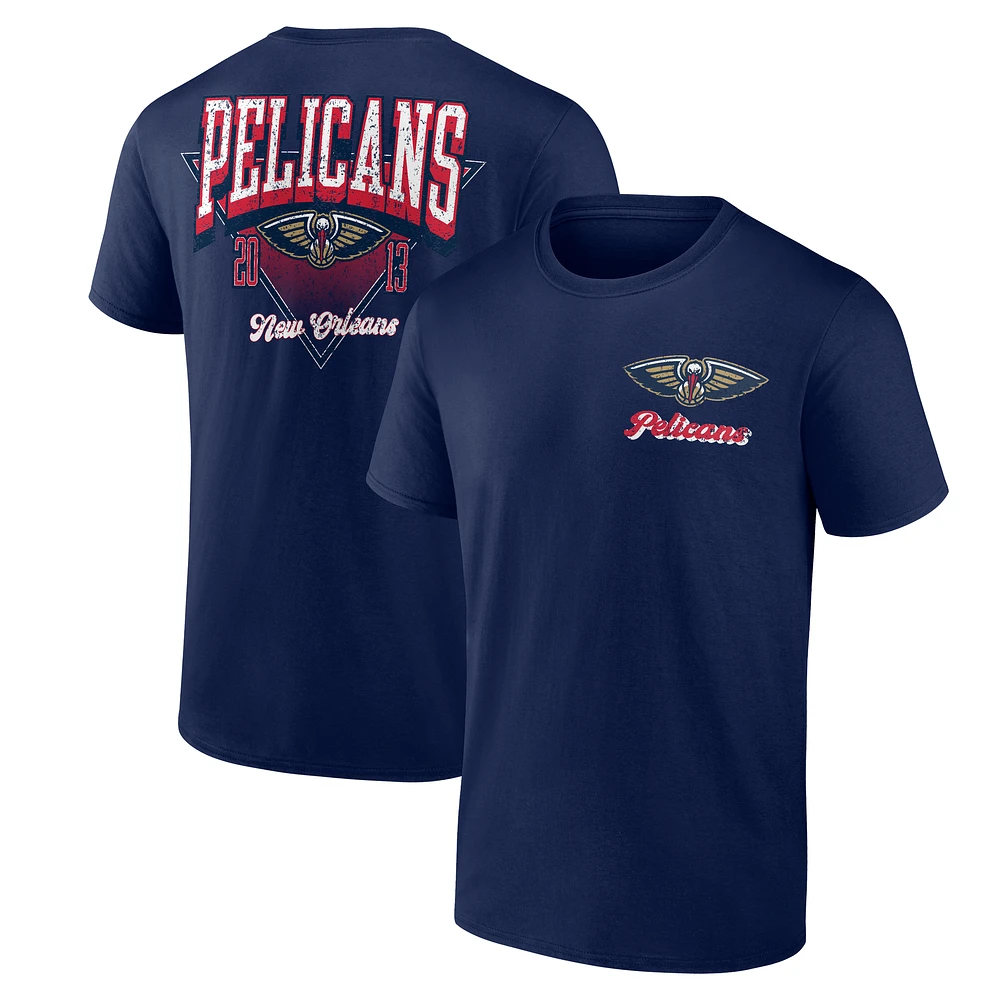 Men's Logo Athletic Navy New Orleans Pelicans Never Over T-Shirt