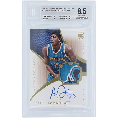 Anthony Davis New Orleans Pelicans Autographed 2012-13 Panini Immaculate Collection Logo Relic #134 #49/99 BGS Authenticated 8.5/10 Rookie Card - 9,8,9,9 Subgrades