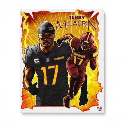 Terry McLaurin Washington Commanders Unsigned 16" x 20" Photo Print - Art by Brian Kong