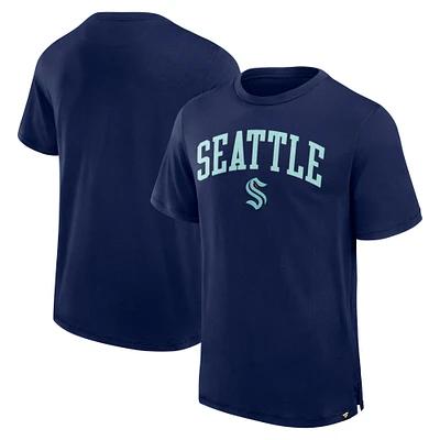 Men's Fanatics Navy Seattle Kraken Elevated Pima T-Shirt