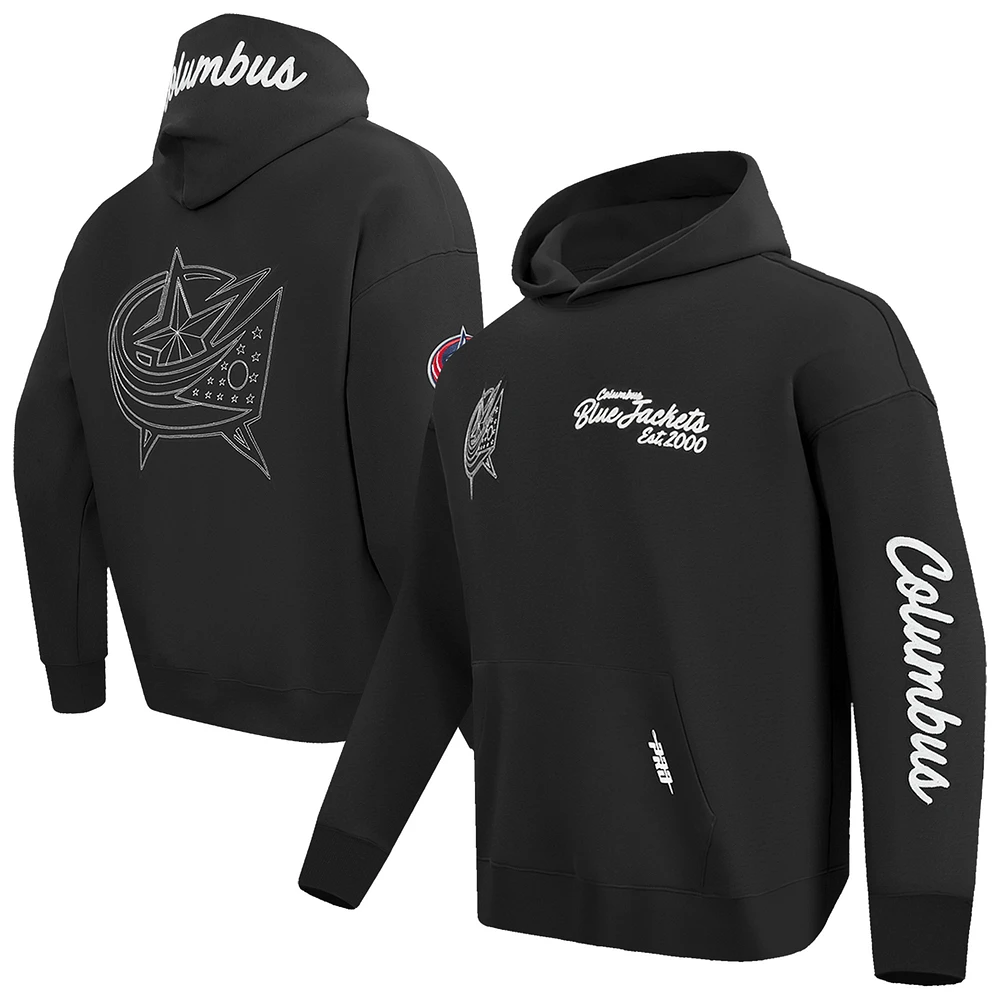 Men's Pro Standard Black Columbus Blue Jackets Paint the City Pullover Hoodie