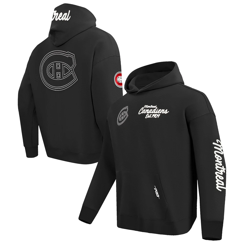 Men's Pro Standard Black Montreal Canadiens Paint the City Pullover Hoodie