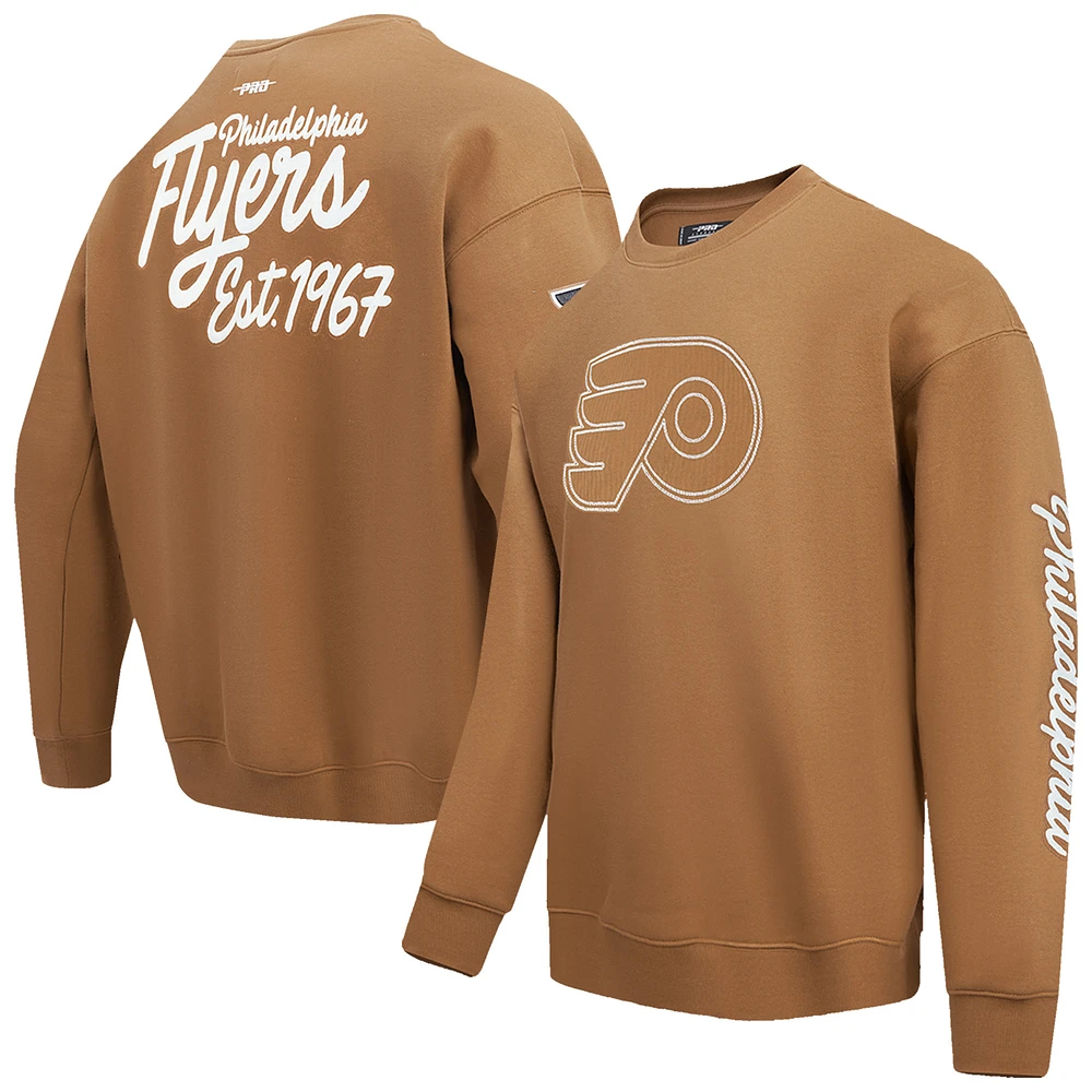 Men's Pro Standard Brown Philadelphia Flyers Paint the City Pullover Sweatshirt