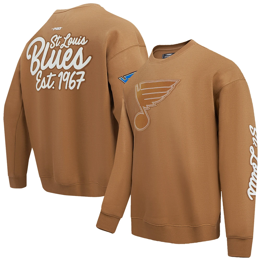 Men's Pro Standard Brown St. Louis Blues Paint the City Pullover Sweatshirt