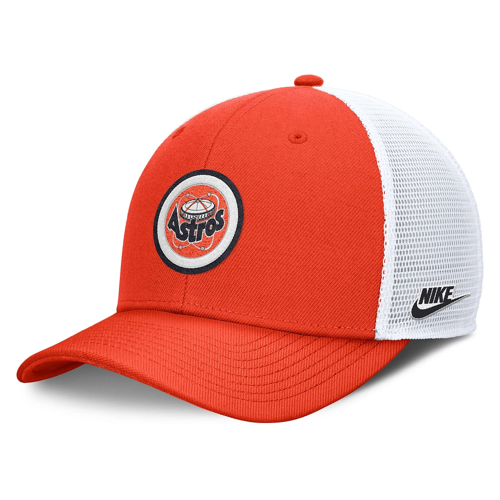 Men's Nike Orange Houston Astros Cooperstown Collection Rise Trucker Adjustable Hat
