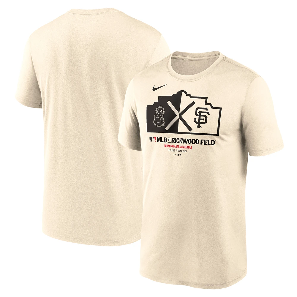 Men's Nike Cream San Francisco Giants 2024 Rickwood Classic Legend T-Shirt