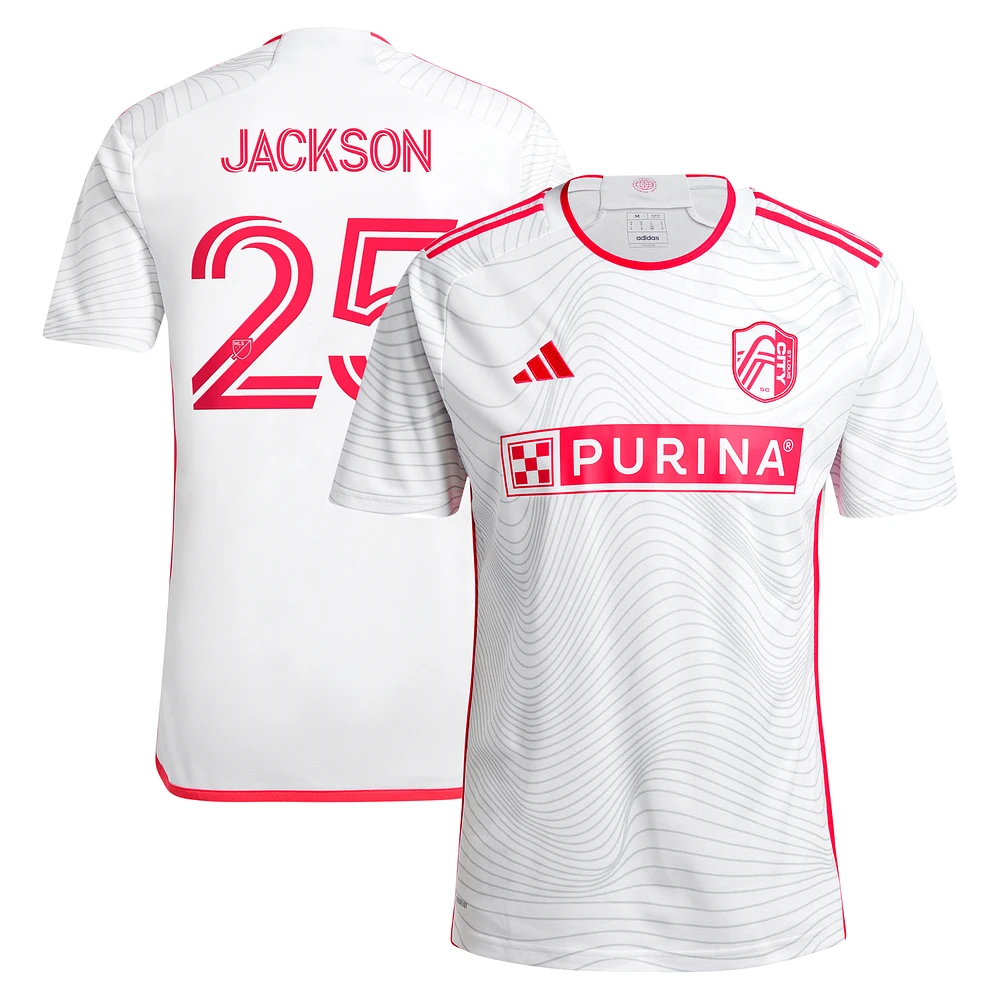 Men's adidas Aziel Jackson White St. Louis City SC 2024 The Confluence Kit Replica Player Jersey