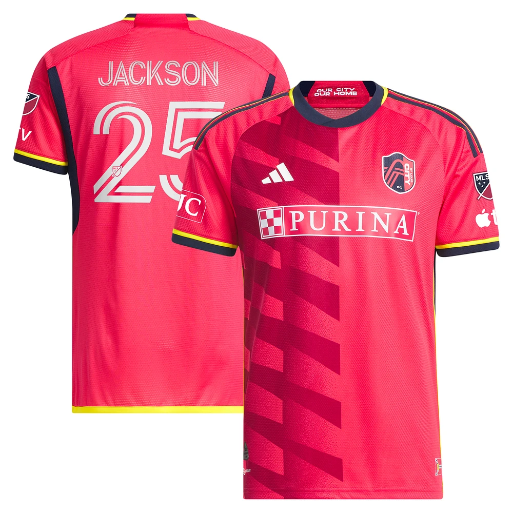 Men's adidas Aziel Jackson Red St. Louis City SC 2024 The Spirit Kit Authentic Player Jersey