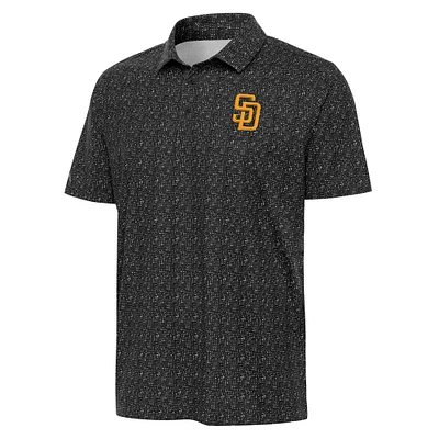 Men's Antigua Black San Diego Padres Figment Polo