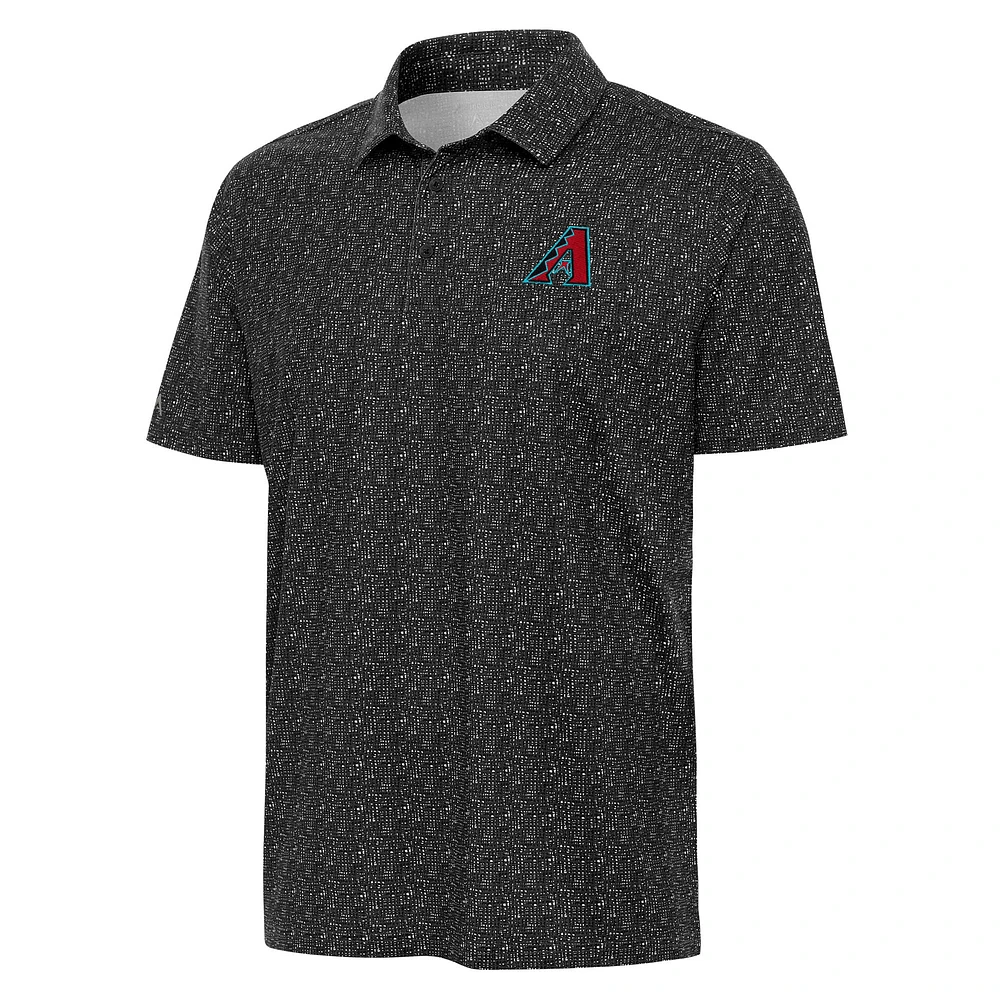 Men's Antigua Black Arizona Diamondbacks Figment Polo