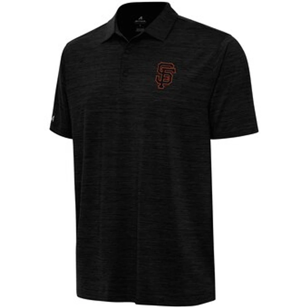 Men's Antigua Heather Black San Francisco Giants Layout Polo