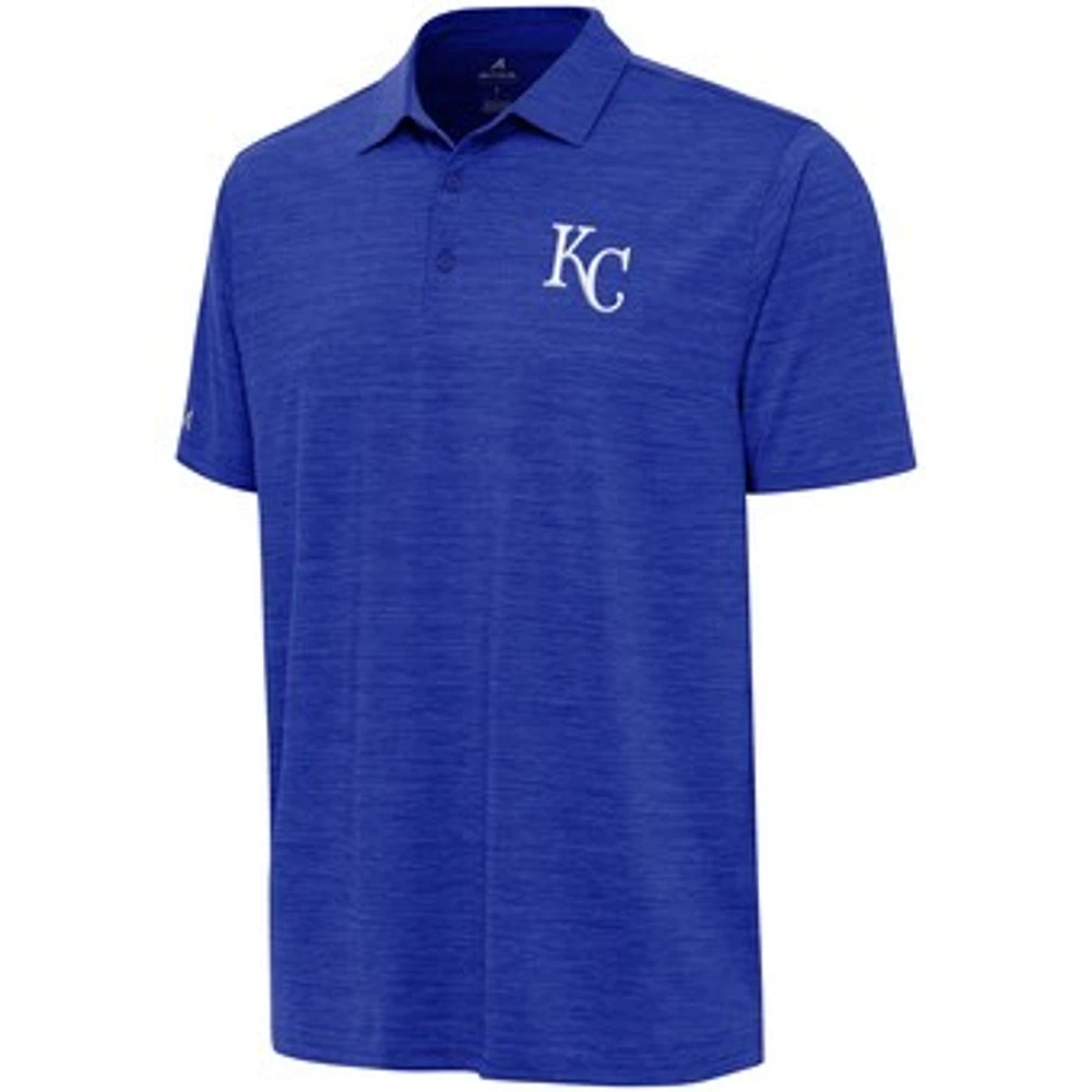 Men's Antigua Heather Royal Kansas City Royals Layout Polo