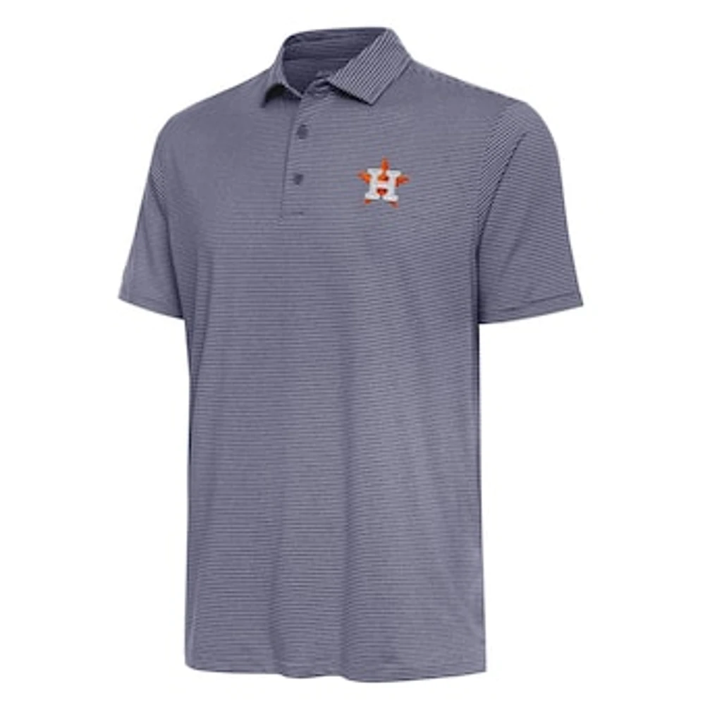 Men's Antigua Heather Navy Houston Astros Scheme Polo