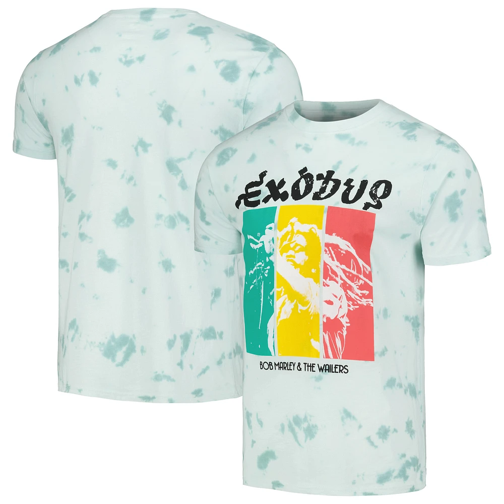 Unisex Light Green Bob Marley Rasta Colors Dip-Dye T-Shirt