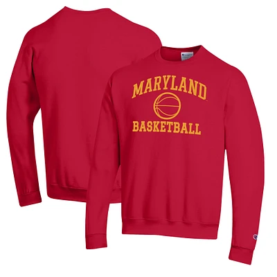 Men's Champion Maryland Terrapins Basketball Icon Pullover Crewneck Sweatshirt