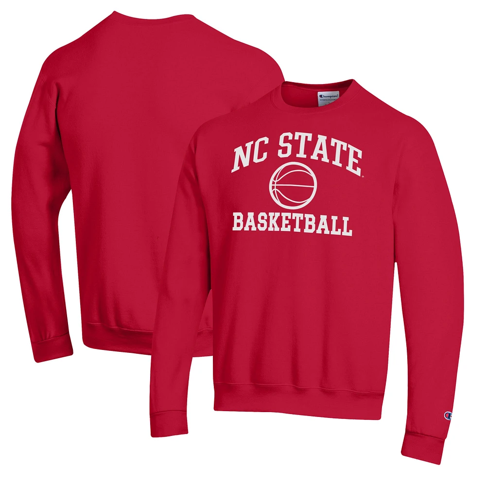 Men's Champion NC State Wolfpack Basketball Icon Pullover Crewneck Sweatshirt