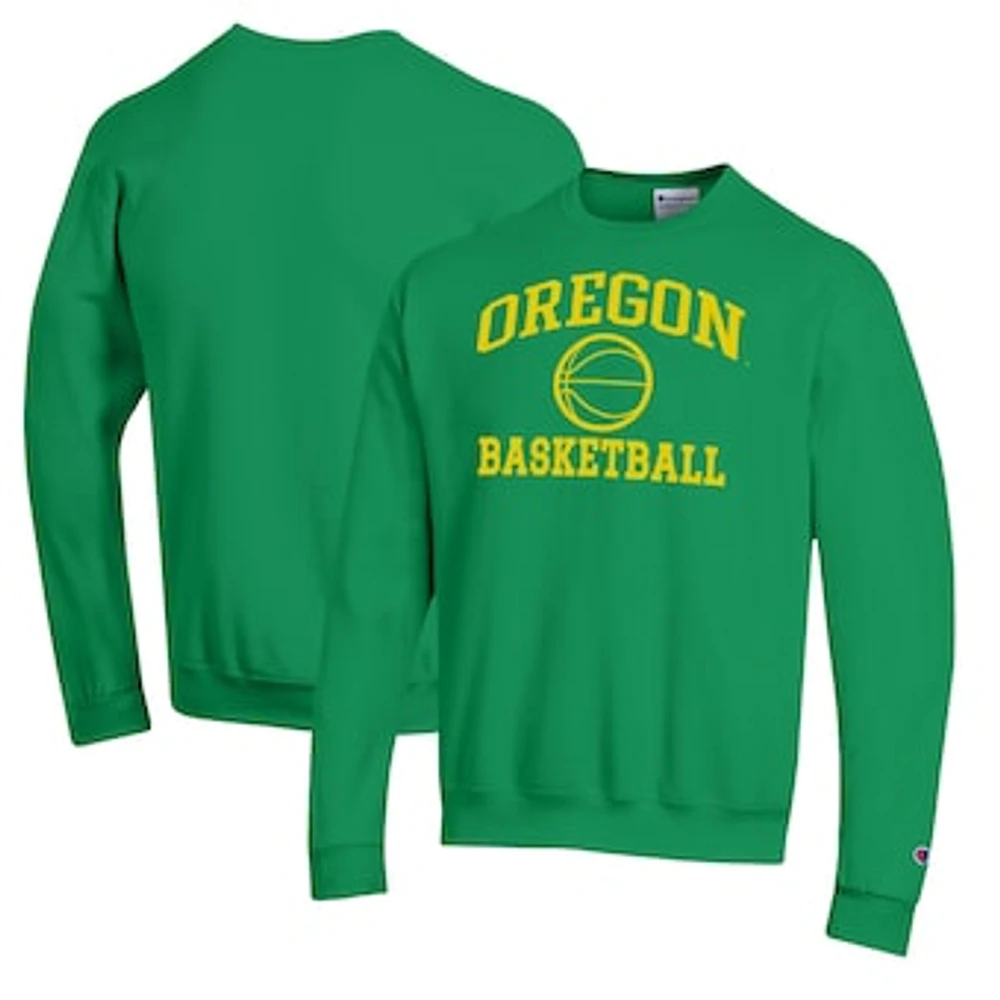 Men's Champion Oregon Ducks Basketball Icon Pullover Crewneck Sweatshirt
