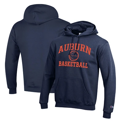 Men's Champion Navy Auburn Tigers Basketball Icon Pullover Hoodie