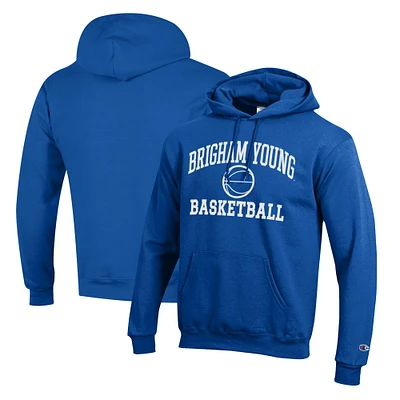 Men's Champion Royal BYU Cougars Basketball Icon Pullover Hoodie