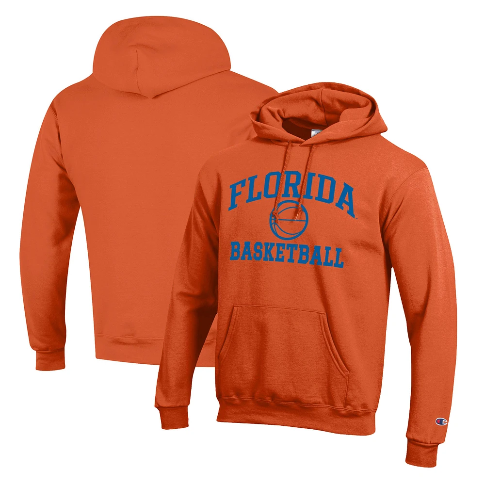 Men's Champion Orange Florida Gators Basketball Icon Pullover Hoodie