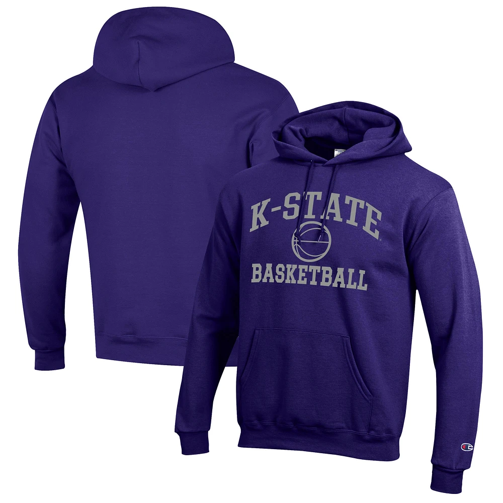 Men's Champion Kansas State Wildcats Basketball Icon Pullover Hoodie