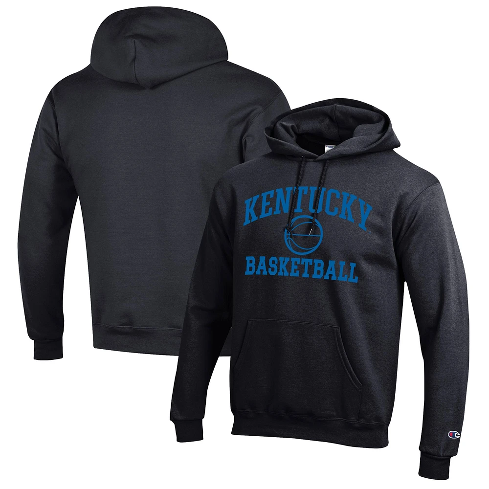 Men's Champion Black Kentucky Wildcats Basketball Icon Pullover Hoodie