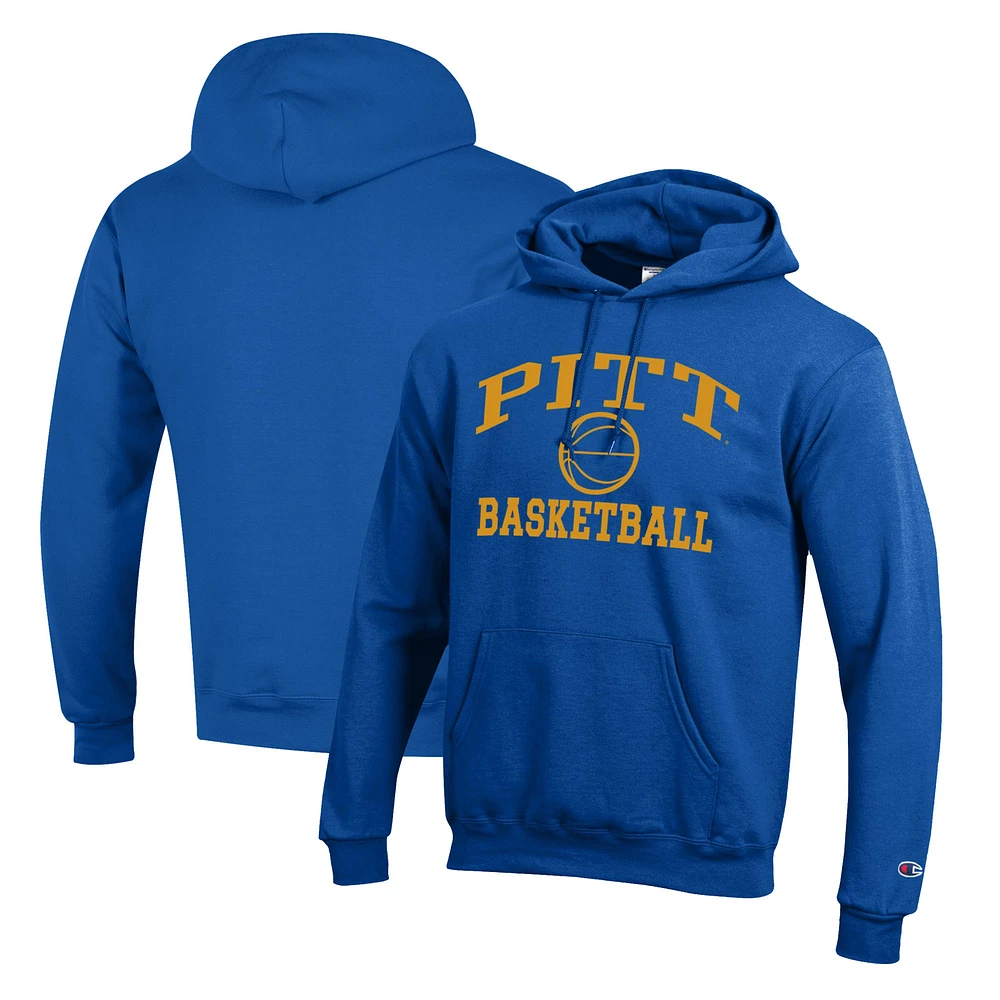 Men's Champion Royal Pitt Panthers Basketball Icon Pullover Hoodie