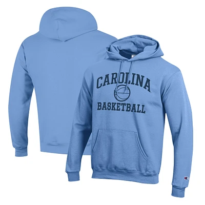 Men's Champion Carolina Blue North Tar Heels Basketball Icon Pullover Hoodie