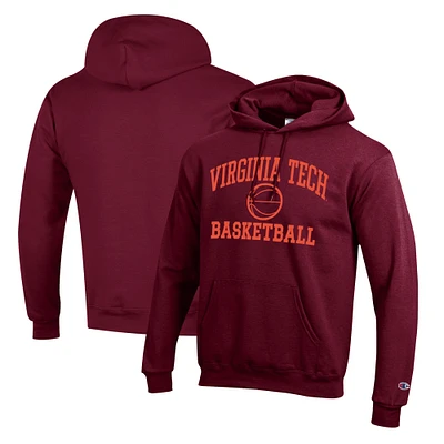 Men's Champion Maroon Virginia Tech Hokies Basketball Icon Pullover Hoodie