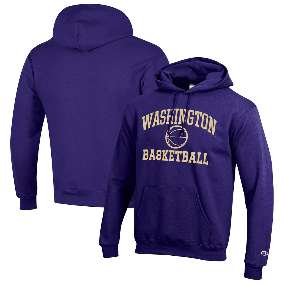 Men's Champion Washington Huskies Basketball Icon Pullover Hoodie
