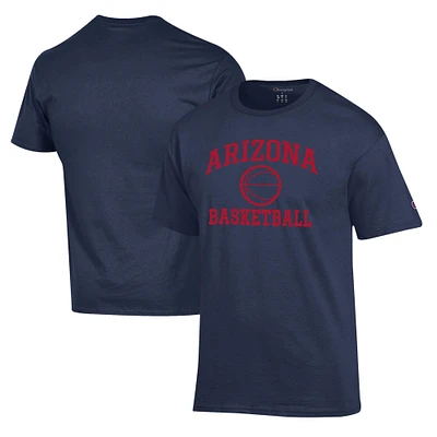 Men's Champion Navy Arizona Wildcats Basketball Icon T-Shirt