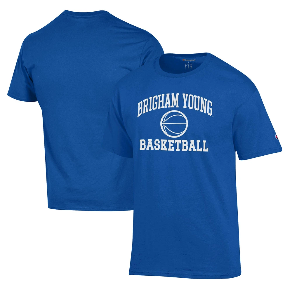Men's Champion Royal BYU Cougars Basketball Icon T-Shirt
