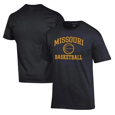Men's Champion Black Missouri Tigers Basketball Icon T-Shirt