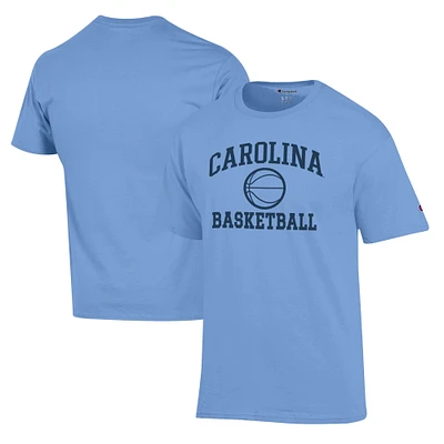 Men's Champion Carolina Blue North Tar Heels Basketball Icon T-Shirt