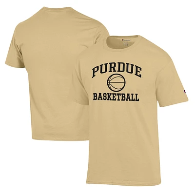 Men's Champion Gold Purdue Boilermakers Basketball Icon T-Shirt