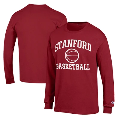 Men's Champion Cardinal Stanford Basketball Icon Long Sleeve T-Shirt