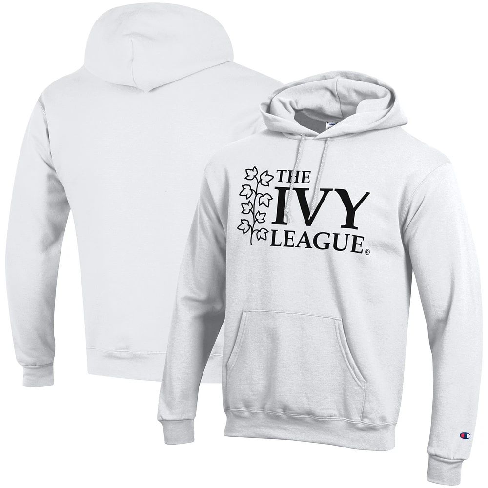 Men's Champion White Ivy League Powerblend Pullover Hoodie