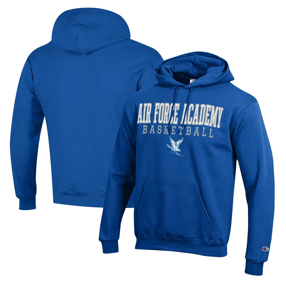 Men's Champion Royal Air Force Falcons Basketball Stack Pullover Hoodie