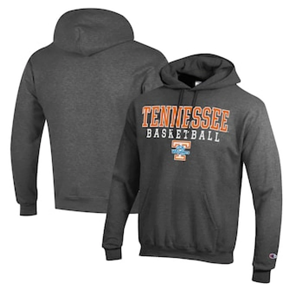 Men's Champion Charcoal Tennessee Volunteers Lady Vols Basketball Stack Pullover Hoodie