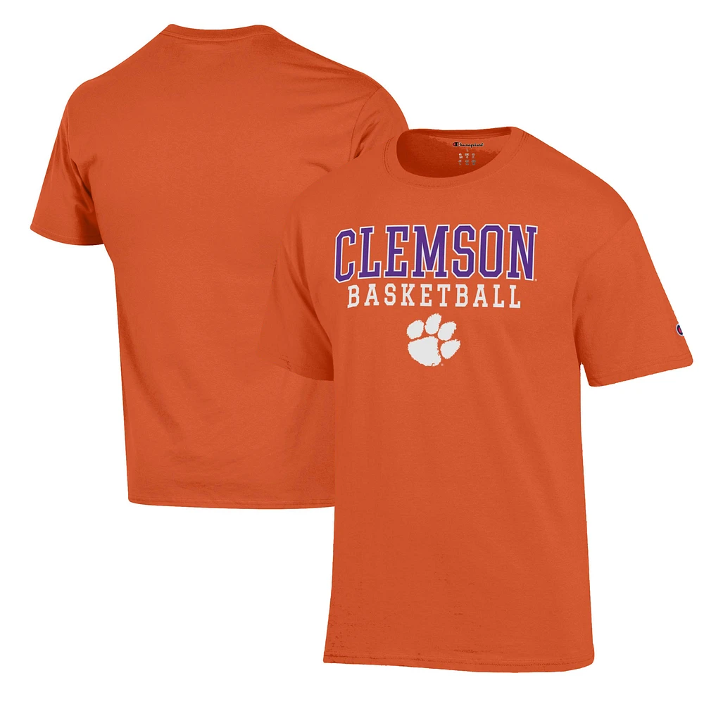 Men's Champion Clemson Tigers Basketball Stack T-Shirt
