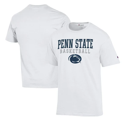 Men's Champion White Penn State Nittany Lions Basketball Stack T-Shirt