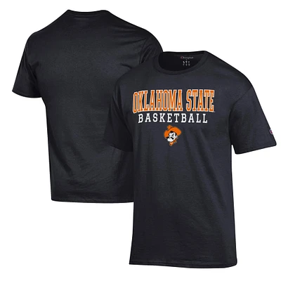 Men's Champion Oklahoma State Cowboys Basketball Stack T-Shirt