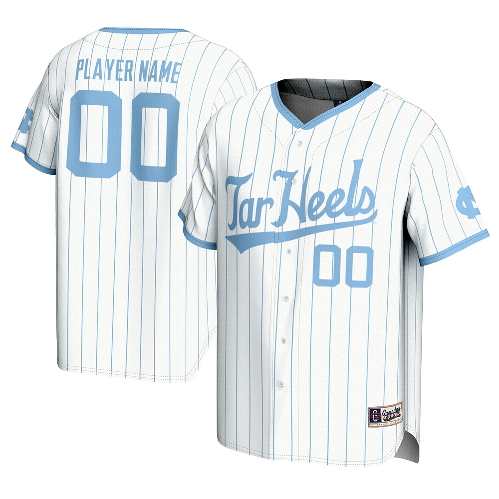 Men's GameDay Greats White North Carolina Tar Heels NIL Pick-A-Player Lightweight Baseball Jersey