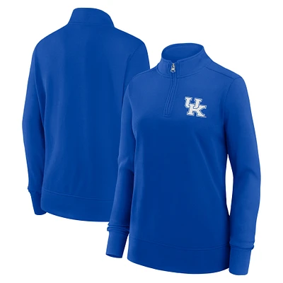 Women's Fanatics Royal Kentucky Wildcats Velocity French Terry Quarter-Zip Jacket