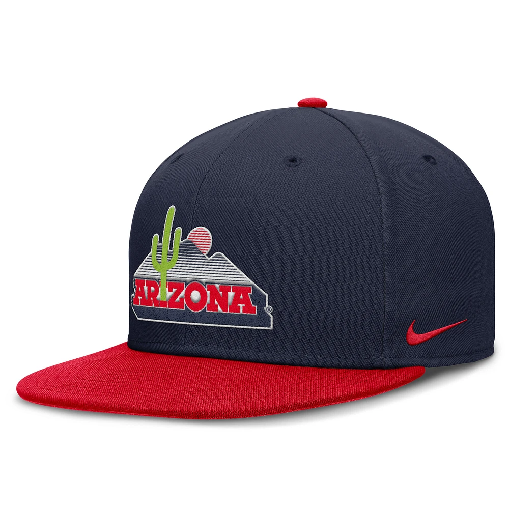 Men's Nike Navy/Red Arizona Wildcats Two-Tone Primetime Performance Fitted Hat