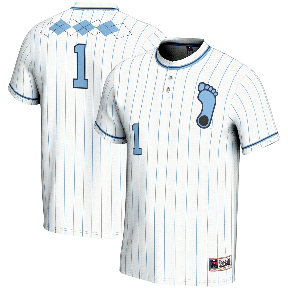 Unisex GameDay Greats White #1 North Carolina Tar Heels Lightweight Softball Jersey