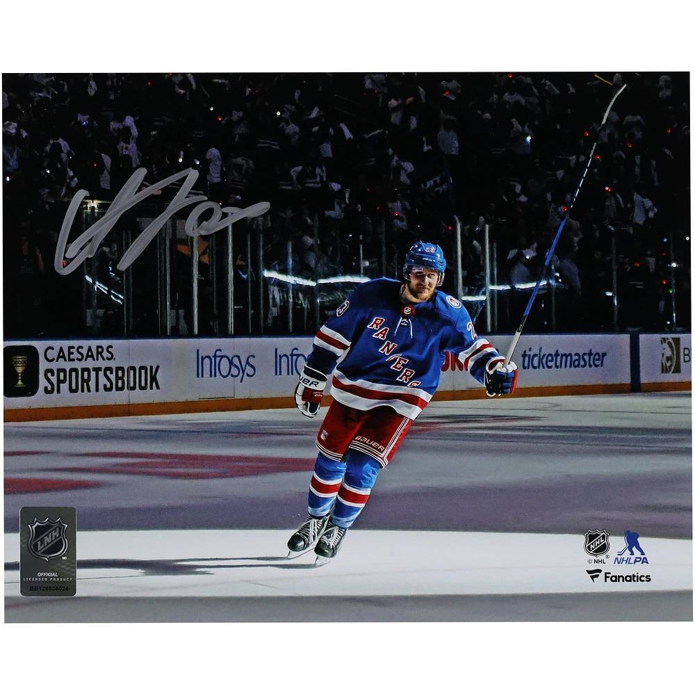 Adam Fox New York Rangers Autographed 8" x 10" Postgame Salute Photograph